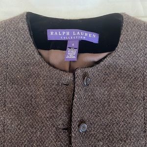 Ralph Lauren runway collection puff sleeve tweed jacket